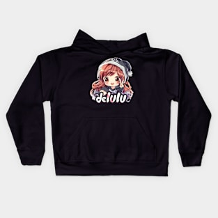 Delulu Anime Girl Kids Hoodie